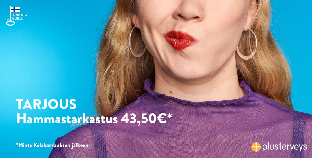 Varaa aika hammastarkastukseen tarjoushintaan PlusTerveydessä