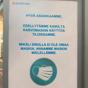 PlusTerveys Maskisuositus, turvallista hoitoa potilaan silmin